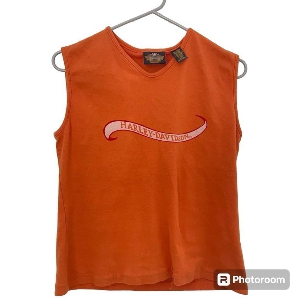 Harley Davidson Women’s Motorcycle Tank in Orange Size Large